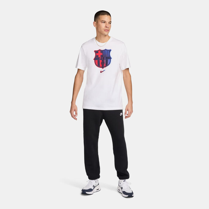 Nike Men's FC Barcelona Crest T-Shirt White image number 2