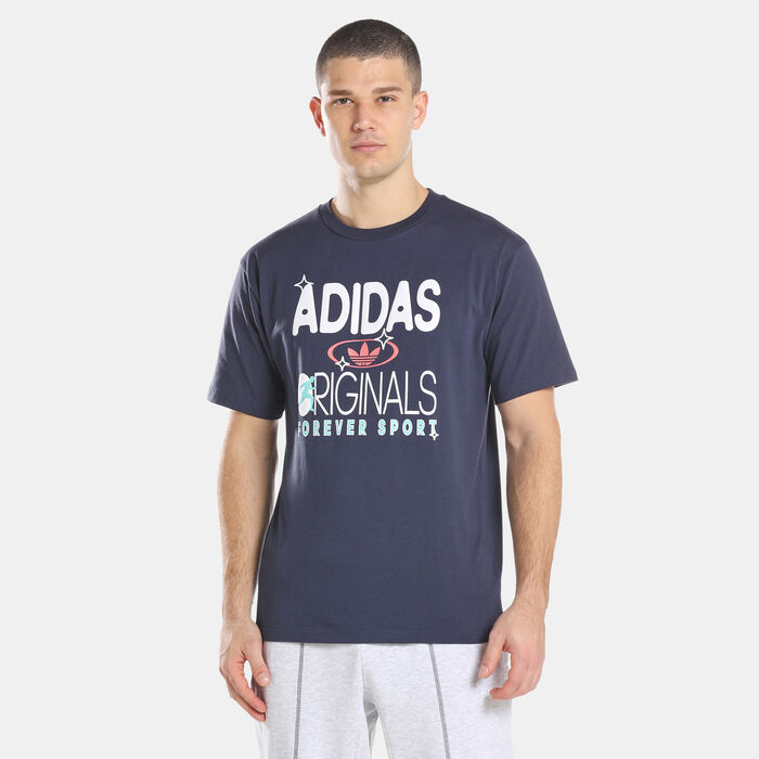 adidas Originals Men's Originals Forever Sport T-Shirt Blue adidas Originals Men's Originals Forever Sport T-Shirt Blue image number 0