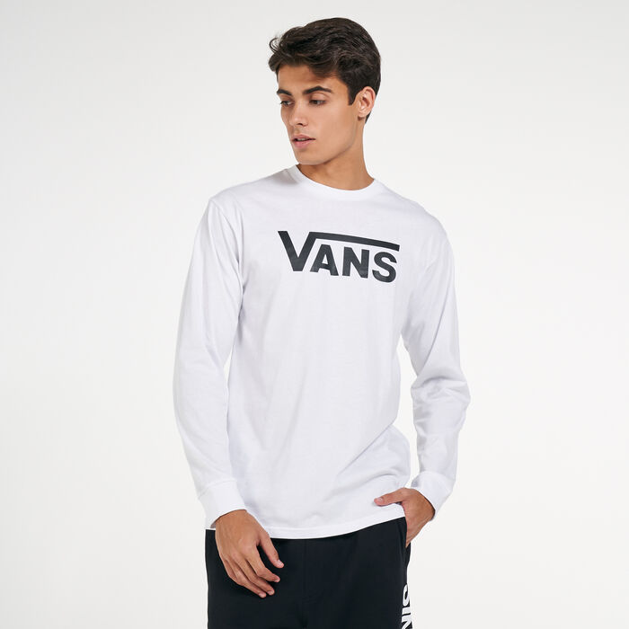 Vans Men's Classic Long Sleeves T-Shirt White Vans Men's Classic Long Sleeves T-Shirt White image number 0