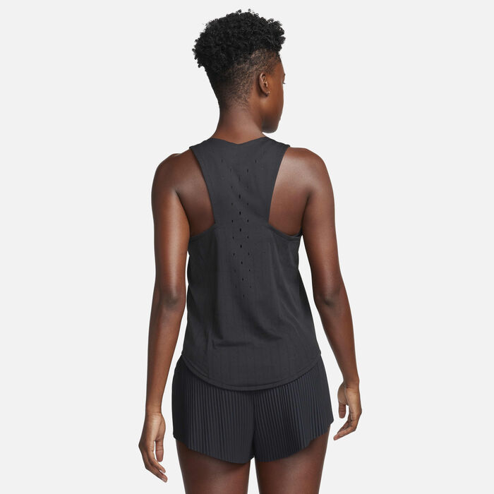 Nike Women's AeroSwift Dri-FIT ADV Running Vest Black Nike Women's AeroSwift Dri-FIT ADV Running Vest Black image number 1