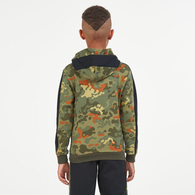 PUMA Kids' Classics Graphic Printed Camo Hoodie (Younger Kids) Green
