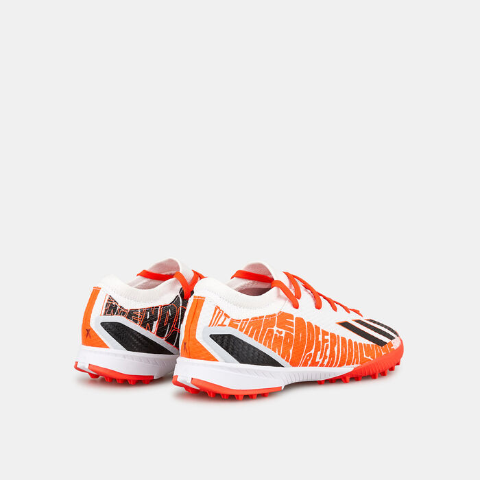 adidas Kids' X Speedportal Messi.3 Turf Ground Football Shoe Orange image number 2