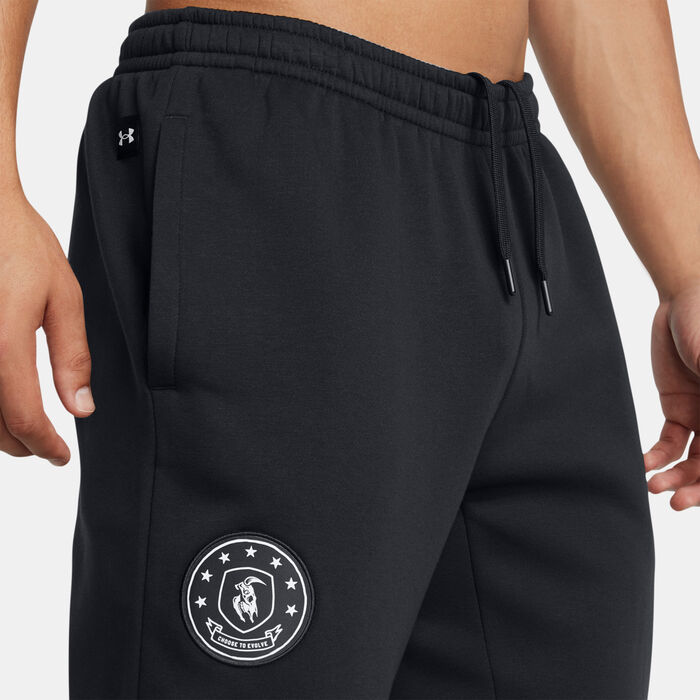 Under Armour Men's Project Rock Icon Fleece Training Pants Black image number 4