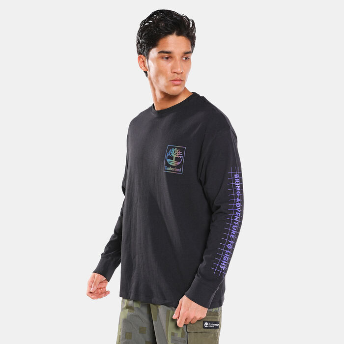 Timberland Men's YC NL Sky Graphic Long Sleeve T-Shirt Black Timberland Men's YC NL Sky Graphic Long Sleeve T-Shirt Black image number 0