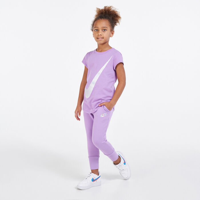 Nike Kids' Sportswear Fleece Sweatpants Purple Nike Kids' Sportswear Fleece Sweatpants Purple image number 2