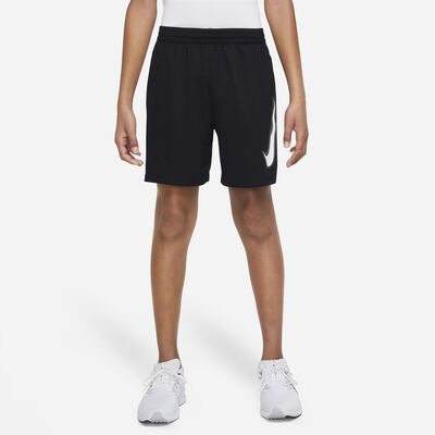 Nike Kids' Multi Dri-FIT Graphic Training Shorts Black