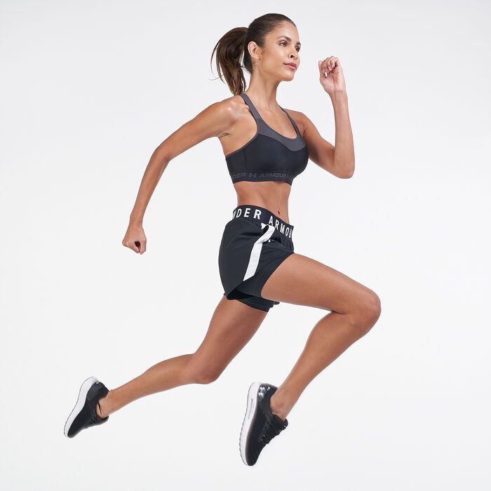 Under Armour Women's Play Up 2-in-1 Shorts Black image number 2