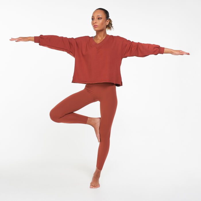 Nike Women's Yoga Luxe 7/8 Leggings Red image number 2