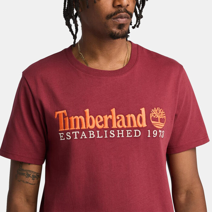 Timberland Men's Established 1973 Logo T-Shirt Red Timberland Men's Established 1973 Logo T-Shirt Red image number 3