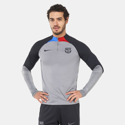 Nike Men's F.C. Barcelona Dri-FIT Football Drill T-Shirt Grey