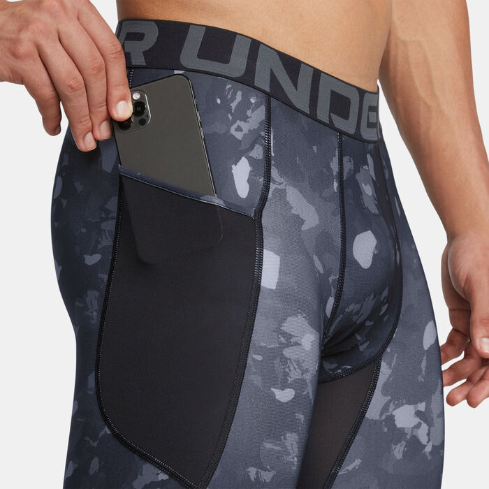 Under Armour Men's HeatGear Printed Training Compression Shorts Black image number 3