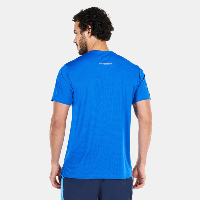 New Balance Men's Accelerate Tank Top Blue New Balance Men's Accelerate Tank Top Blue image number 1