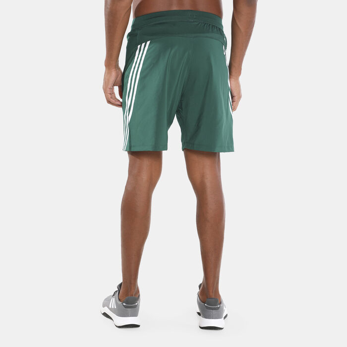 adidas Men's AEROREADY 3-Stripes 8-Inch Shorts Green adidas Men's AEROREADY 3-Stripes 8-Inch Shorts Green image number 1