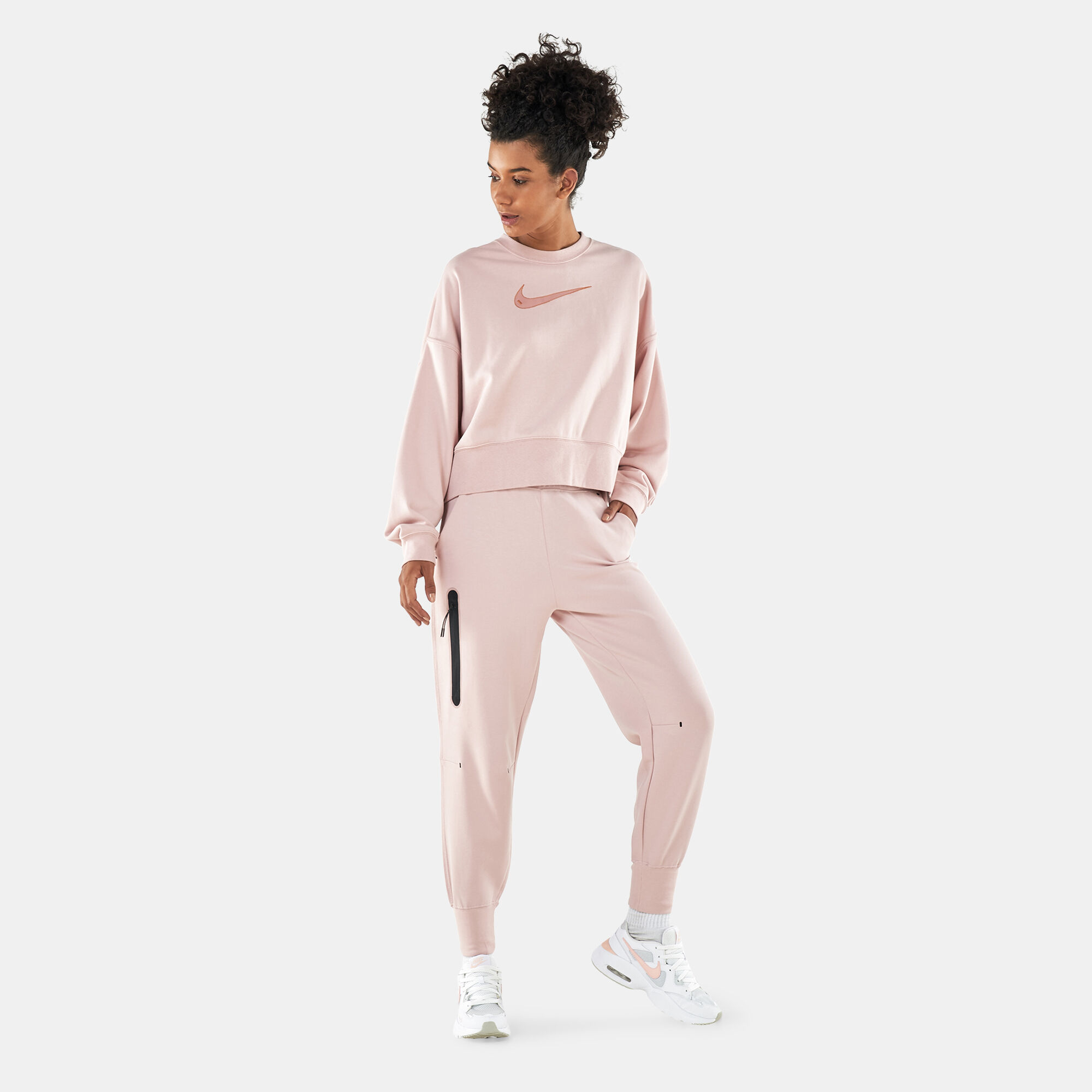 Nike swoosh pink tracksuit online