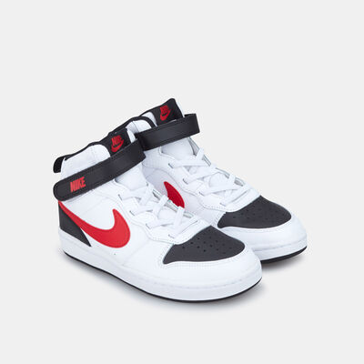 Nike Kids' Court Borough Mid 2 Shoe (Younger Kids) White
