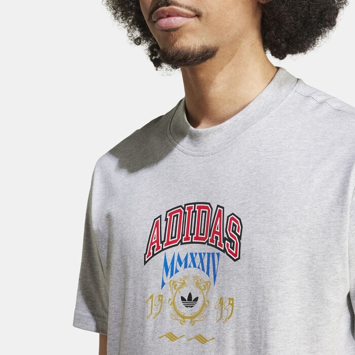 adidas Originals Men's VRCT 1 T-Shirt Grey adidas Originals Men's VRCT 1 T-Shirt Grey image number 3