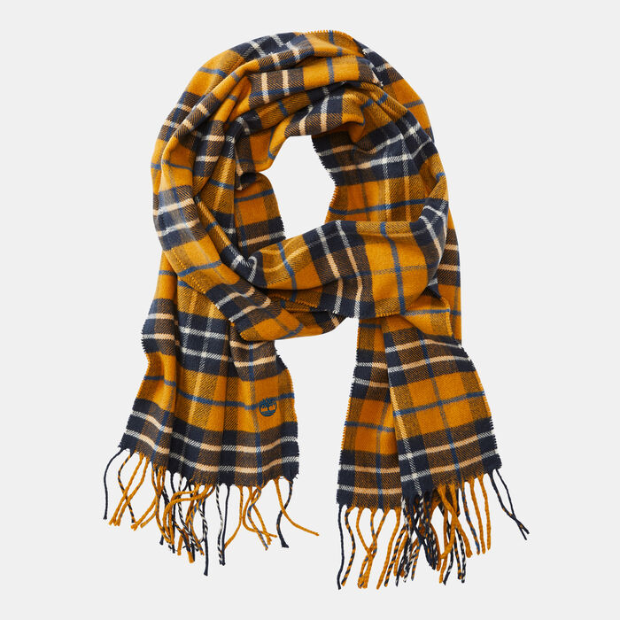 Timberland Men's Plaid Scarf Brown Timberland Men's Plaid Scarf Brown image number 0