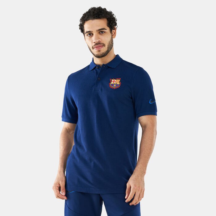 Nike Men's Sportswear F.C. Barcelona Polo Shirt Blue Nike Men's Sportswear F.C. Barcelona Polo Shirt Blue image number 0