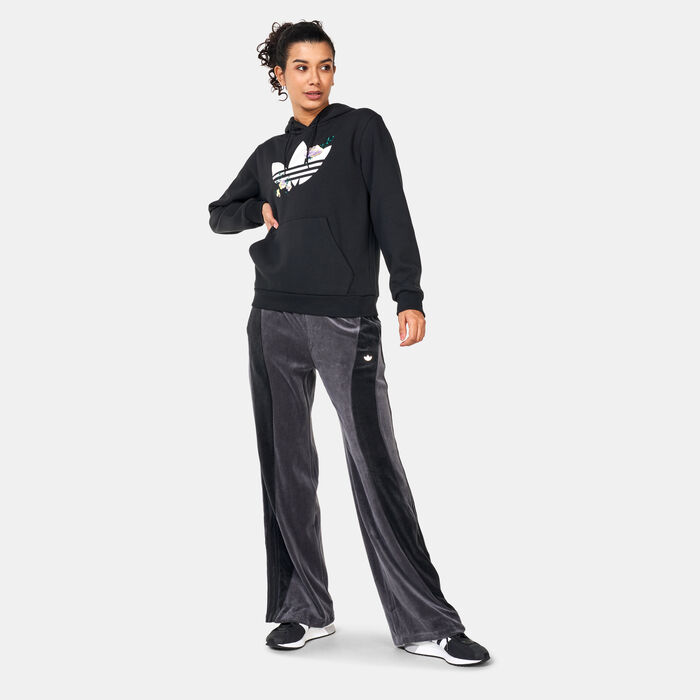 adidas Originals Women's Velour Pants Grey adidas Originals Women's Velour Pants Grey image number 2