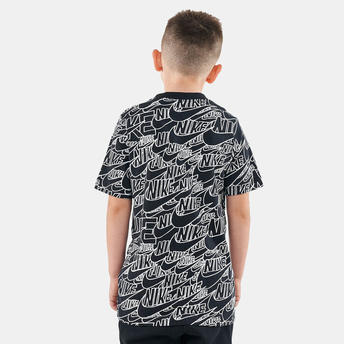 Nike Kids' Sportswear Allover Print T-Shirt White image number 1