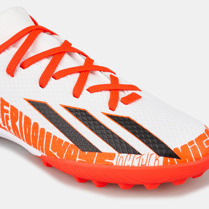 adidas Kids' X Speedportal Messi.3 Turf Ground Football Shoe Orange image number 4