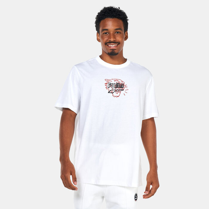 PUMA Men's BTL Graphic T-Shirt White PUMA Men's BTL Graphic T-Shirt White image number 0