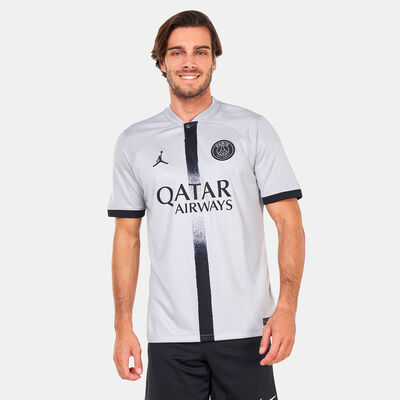 Jordan Men's Paris Saint-Germain Dri-FIT Stadium Away Jersey - 2022/23 Grey Jordan Men's Paris Saint-Germain Dri-FIT Stadium Away Jersey - 2022/23 Grey