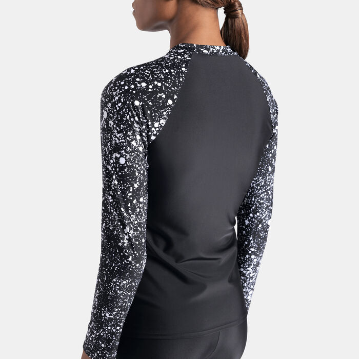 Arena Women's Modesty Long Sleeve Swimming Rashguard Black image number 3