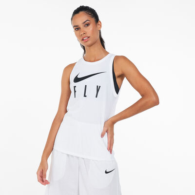 Nike Women's Dri-FIT Swoosh Fly Tank Top White