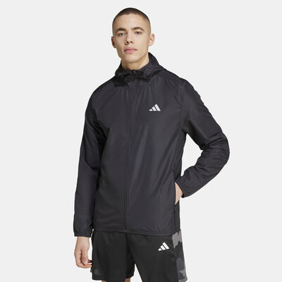 adidas Men's Gym+ Training 3-Stripes Training Windbreaker Jacket Black