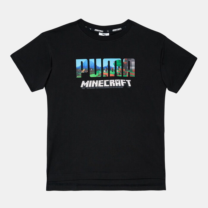 PUMA Kids' x Minecraft Relaxed T-Shirt Black PUMA Kids' x Minecraft Relaxed T-Shirt Black image number 0