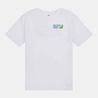 New Balance Kids' Linear Athletics Colourblock T-Shirt White