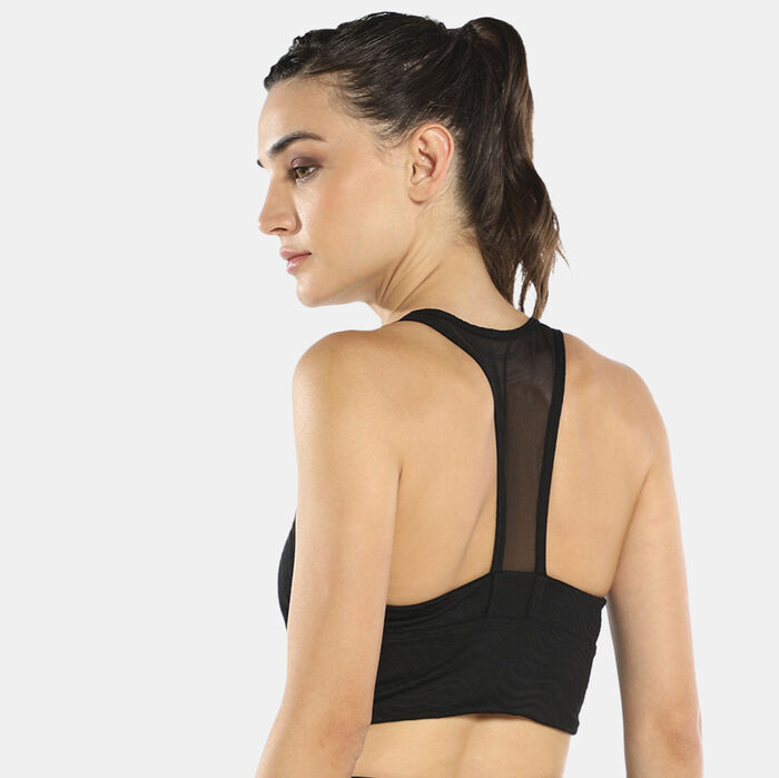 PUMA Women's Mid Impact Flawless Sports Bra Black PUMA Women's Mid Impact Flawless Sports Bra Black image number 1