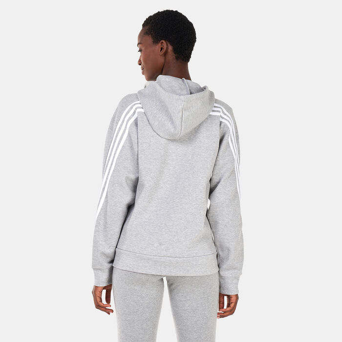 adidas Women's Sportswear Future Icons 3-Stripes Hooded Track Jacket Grey adidas Women's Sportswear Future Icons 3-Stripes Hooded Track Jacket Grey image number 1