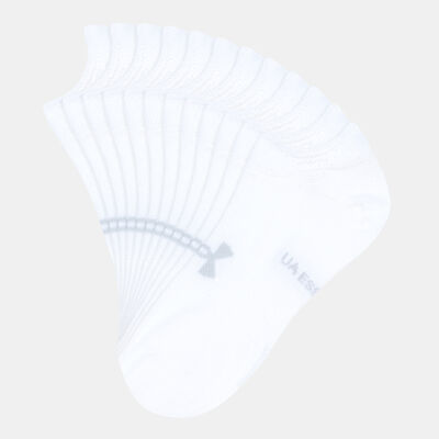Under Armour UA Essential No Show Socks (6 Pack) White