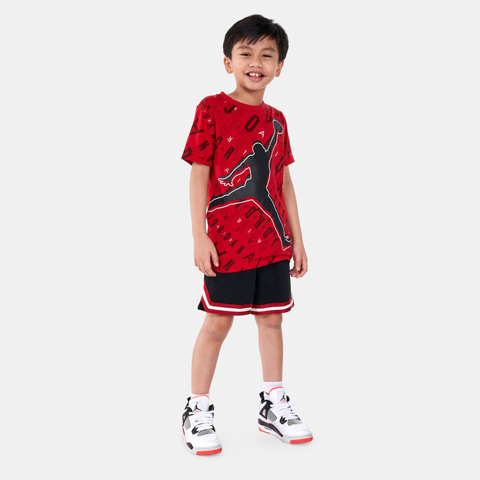 Jordan Kids' JM Allover Print T-Shirt Red Jordan Kids' JM Allover Print T-Shirt Red image number 2