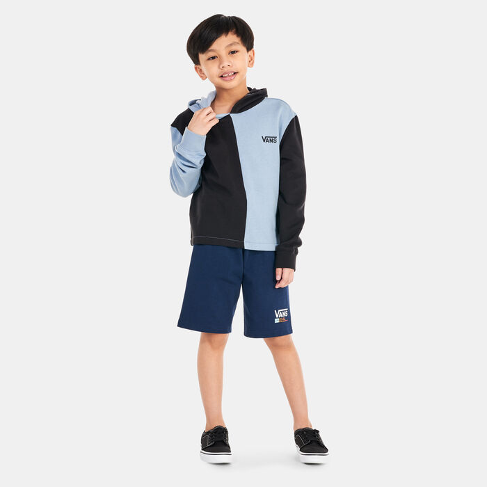 Vans Kids' Block It Crop Hoodie (Older Kids) Blue image number 2