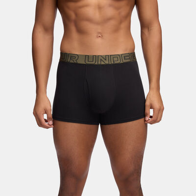 Under Armour Men's Performance Cotton Boxerjock Boxers (3 Pack) Black
