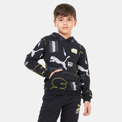 PUMA Kids' Classics Brand Love Hoodie Black PUMA Kids' Classics Brand Love Hoodie Black