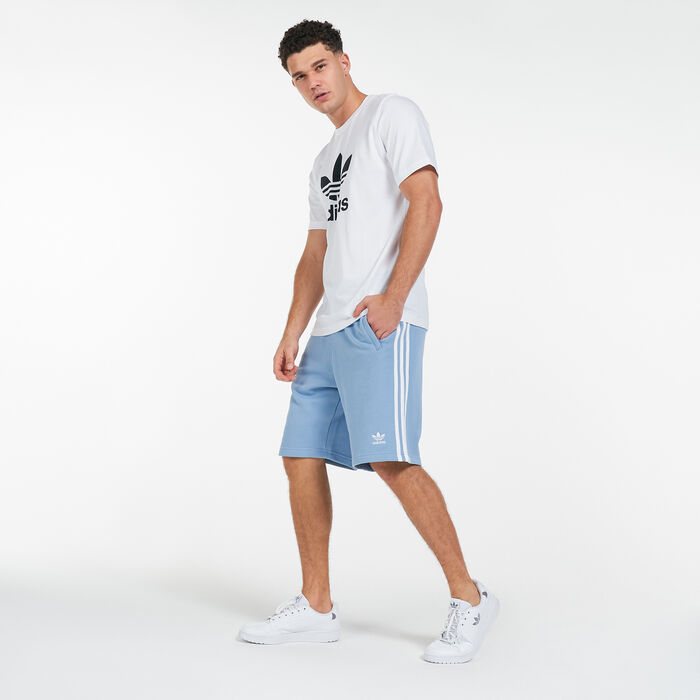 adidas Originals Men's 3-Stripes Shorts Blue adidas Originals Men's 3-Stripes Shorts Blue image number 2