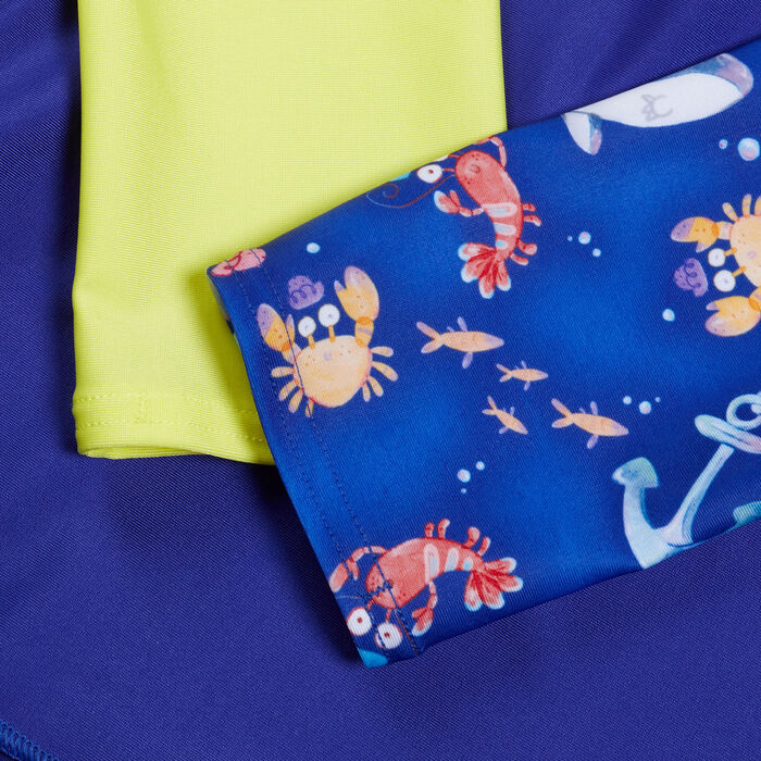 Speedo Kids' Digital Long Sleeve Swimming Rashguard Blue Speedo Kids' Digital Long Sleeve Swimming Rashguard Blue image number 2