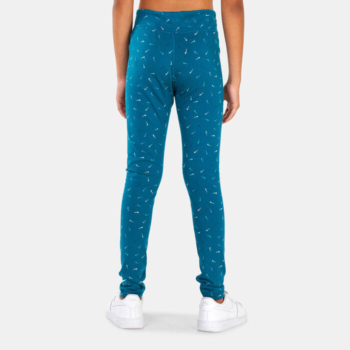 Nike Kids' Sportswear Essential Mid-Rise Leggings (Older Kids) Blue Nike Kids' Sportswear Essential Mid-Rise Leggings (Older Kids) Blue image number 3