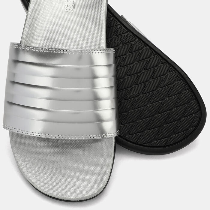 adidas Women's Adilette Comfort Slides Silver image number 2