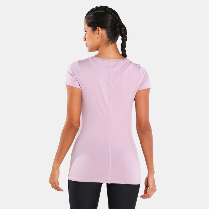 Under Armour Women's HeatGear® Armour Training T-Shirt Purple image number 1