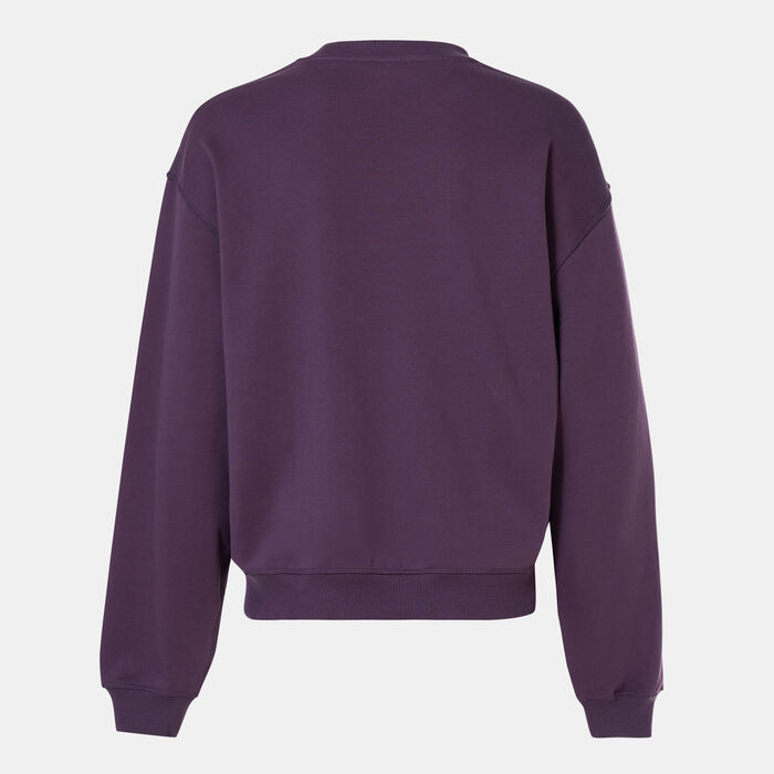New Balance Women's Logo French Terry Sweatshirt Purple New Balance Women's Logo French Terry Sweatshirt Purple image number 3