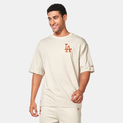New Era Men's MLB Los Angeles Dodgers League Essential T-Shirt Beige