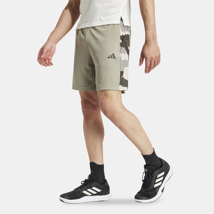 adidas Men's Train Essentials Camo Training Shorts Green adidas Men's Train Essentials Camo Training Shorts Green image number 0