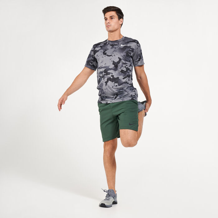 Nike Men's Dri-FIT Camo Training T-Shirt Grey image number 4