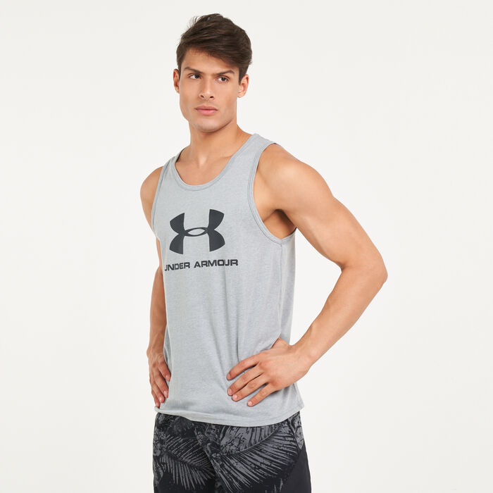 Under Armour Men's Sportstyle Tank Top Grey Under Armour Men's Sportstyle Tank Top Grey image number 0
