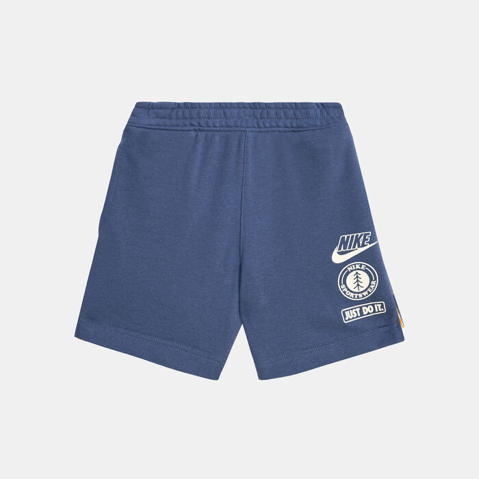 Nike Kids' Sportswear 'Leave No Trace' French Terry Taping Shorts (Younger Kids) Blue Nike Kids' Sportswear 'Leave No Trace' French Terry Taping Shorts (Younger Kids) Blue image number 0